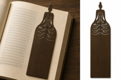 Elegant Lady Dress Wooden Bookmark for Women Readers Product Image 1