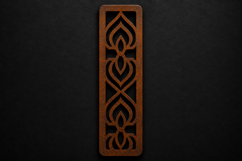 Abstract Floral Wooden Bookmark for Book Lovers Product Image 1