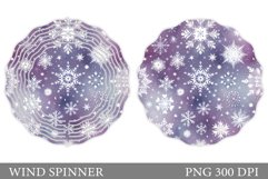 Snowflakes Wind Spinner. Christmas Wind Spinner Sublimation Product Image 1
