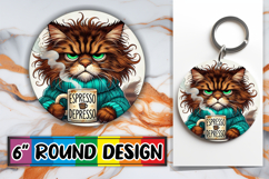 Enchanted Circle Keychain Inspiration PNG, Grumpy Cat Product Image 1