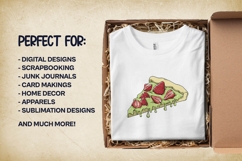 Matcha Pizza Clipart Bundle 4 PNG Product Image 3