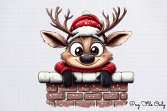 Christmas deer Reindeer clipart PNG Product Image 1