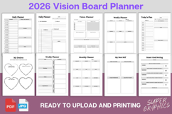 2026 Vision Board Planner Canva Template Product Image 5