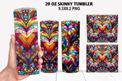 Flower Skinny Tumbler 20oz Wrap Design, Winter Tumbler Wrap Product Image 1