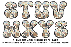 Vintage Toys Alphabet and Numbers PNG 300 DPI Product Image 4
