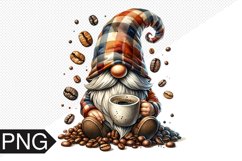 Coffee Gnome Sublimation - Clipart PNG Design Product Image 1