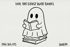 Cute Line Art Doodle Ghost BUNDLE | Halloween PNG SVG EPS Product Image 15