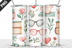 Books Seashell Tumbler Design | Books Tumbler Wrap Product Image 1