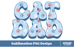 American Cat Mama Papa 4th of July USA Paw DTF PNG Bundle Product Image 5