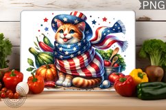 Cat kitchen Cutting Board - Patriotic Cutting Board Product Image 1