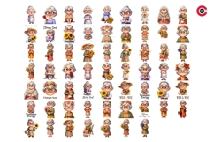 Whimsical Boho Grandma Clipart Bundle Floral Elderly Woman Product Image 14