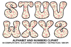 Baby Girl Alphabet PNG Cute Baby Letters &amp; Numbers 300 DPI Product Image 4