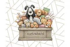 Cute Animals in Jail Clipart PNG, Funny Prisoner Critters Product Image 2