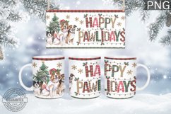 Happy Pawlidays Mug Wrap - Christmas Mug Sublimation Product Image 1