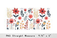 Flowers glass can wrap, Floral 16 oz Libbey Sublimation Product Image 2