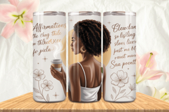 Black Girl Magic Black Woman Positive mind 20oz Tumbler wrap Product Image 1