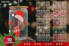 Christmas Can Glass | Svg Bundle | 16 Oz Libbey Glass Product Image 1