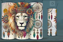 4 Lion Tumbler Sublimation, 20 oz Tumbler Wrap Product Image 2