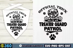Official trick or treater guard patrol SVG, Halloween Dog Product Image 1