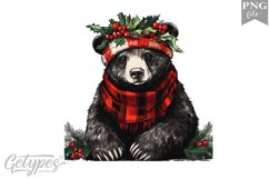 Christmas Bear Clipart Design - High Quality 300 Dpi Product Image 1