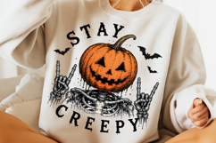 Stay Creepy PNG, Retro Dripping Heart Halloween PNG, Spooky Product Image 4