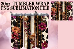 Stylish 3D Leopard and Flower Tumbler Wrap Designs Product Image 1