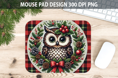 Christmas Cute Owl Mouse Pad Sublimation - Animal PNG Design Product Image 1
