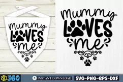 Mummy loves me SVG, Halloween Dog Bandana SVG Product Image 1