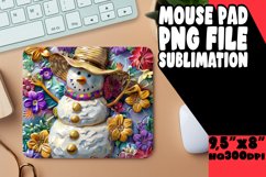 Christmas Magic Sublimation Mouse Pad - Snowman Joy Product Image 1