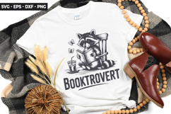 Booktrovert SVG - Raccoon t-shirt Design Product Image 1