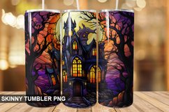 Stained Glass Halloween Tumbler 20 oz Skinny Tumbler Product Image 1