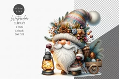 Forest clipart, Gnome clipart, Watercolor clipart Product Image 1