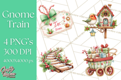 Gnome Train Clipart Holiday Express Clip Art Christmas Product Image 1