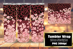 CUSTOM 20oz Tumbler Artwork for DIY Projects , Leopard Print Product Image 1