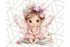 Bookish Fairy PNG Clipart, Whimsical Reading Elements Png Product Image 2