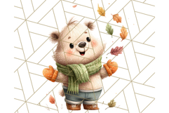 Cozy Autumn Animal Clipart, Fall Forest Critters PNG Product Image 2