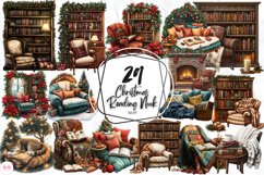 Christmas Reading Nook Clipart Product Image 1