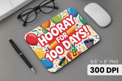 100 days of school Mouse Pad, Teacher PNG Sublimation Design Product Image 1