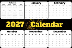 2027 horizontal Calendar 2 Product Image 1