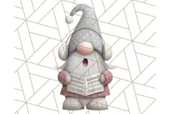Cozy Winter Gnome Clipart PNG, Christmas Gnome Clip Art Product Image 2