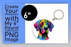 Vibrant Circle PNG Sublimation Design , Dog Product Image 1