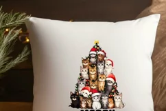 Merry Catmas for Christmas Sweatshirt, Cats Png Design Product Image 4