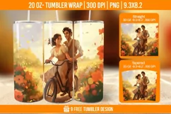Valentines day Tumbler Wrap Designs, Sublimation Wrap Product Image 1