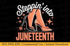 Steppin&#039; into Juneteenth Svg | Svg Cut Files Product Image 1