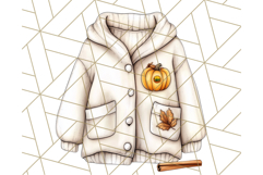 Pumpkin Spice Chibi Girls, Fall Accessories PNG, Cozy Autumn Product Image 2