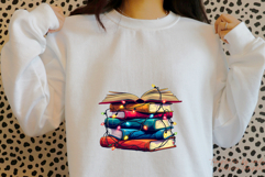 Book Lovers Clipart Png Sublimation | Stacked Books Product Image 4