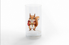 Cute Squirrel with Backpack Holding a Pencil Watercolor PNG Product Image 3