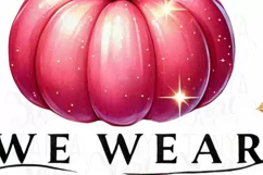 We Wear Pink, DIY Sublimation Print, Pink Pumpkin Cancer Product Image 5