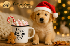Christmas Mug Mockup | Cute Pet Cup Mockup |PNG JPG Product Image 1