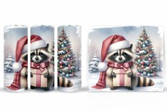 Christmas Raccoon Tumbler. Christmas Tumbler Sublimation Product Image 2